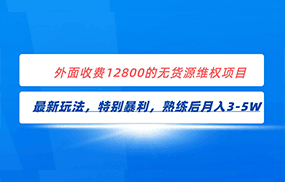 全网首发！外面收费12800的无货源维权最新暴利玩法，轻松月入3-5W