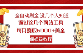 全自动刷金 利用国外网站 轻松撸美金 可批量可复刻