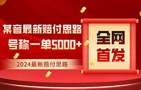 全网首发，2024最新某音赔付思路，号称一单收益5000+