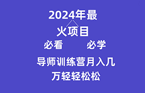 导师训练营互联网最牛逼的项目没有之一，新手小白必学，月入3万+轻轻松松