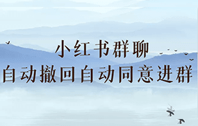 小红书群聊自动撤回、自动同意进群插件