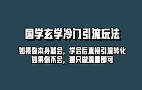 抖音玄学冷门玩法起号保姆级教程，单日引流100+精准玄学粉