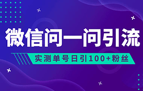 2023年最新流量风口：微信问一问，可引流到公众号及视频号，实测单号日引流100+