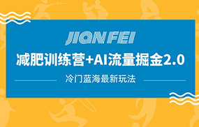 冷门减肥赛道变现+AI流量主掘金2.0玩法教程，蓝海风口项目，小白轻松月入10000+