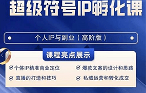 超级符号IP孵化高阶课，建立流量思维底层逻辑，打造属于自己IP