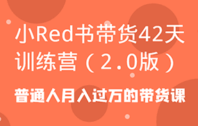 小Red书带货42天训练营（2.0版）普通人月入过万的带货课