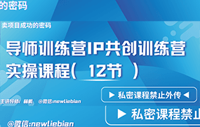 导师训练营3.0IP共创训练营私密实操课程