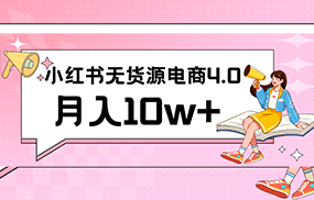 小红书新电商实战 无货源实操从0到1月入10w+ 联合抖音放大收益