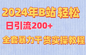 2024年B站轻松日引流200+的全套暴力干货实操教程