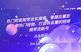 热门短视频带货实战 掌握流量密码 做热门视频 打造有流量的短视频带货账号