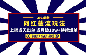 2023网红·同款截流玩法【初级+高级课程】上架当天出单 当月破10w+持续爆单