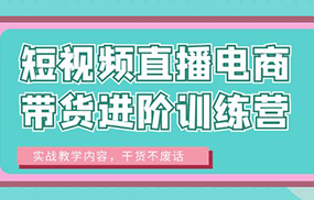 短视频直播电商带货进阶训练营：实战教学内容，干货不废话