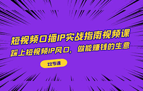 短视频口播IP实战指南视频课，踩上短视频IP风口，做能赚钱的生意