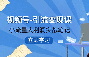 视频号-引流变现课：小流量大利润实战笔记 冲破传统思维 重塑品牌格局