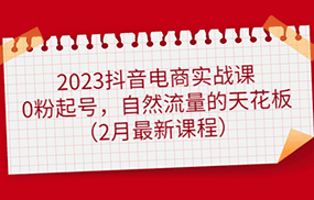 抖音电商实战课：0粉起号，自然流量的天花板