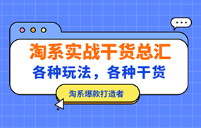 淘系实战干货总汇：各种玩法，各种干货，淘系爆款打造者