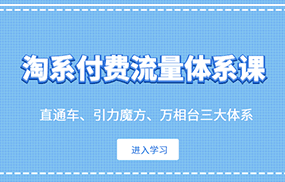 淘系付费流量体系课 直通车、引力魔方、万相台三大体系