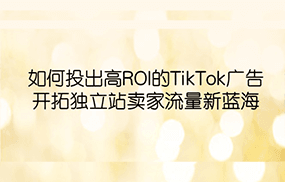 如何投出高ROI·TikTok广告，开拓独立站卖家流量新蓝海