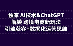 独家AI技术ChatGPT解锁 跨境电商新玩法，引流获客+数据化运营思维