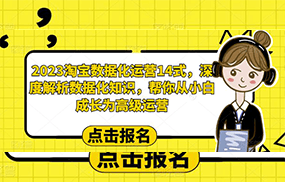 2023淘宝数据化-运营 14式，深度解析数据化知识，帮你从小白成长为高级运营