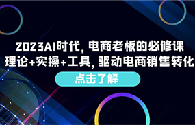 2023AI·时代，电商老板的必修课，理论+实操+工具，驱动电商销售转化