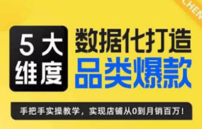 5大维度，数据化打造电商品类爆款特训营，一套高效运营爆款方法论