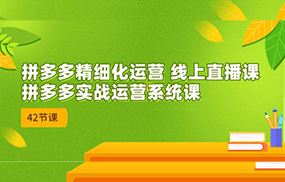 2023年8月新课-拼多多精细化运营 线上直播课：拼多多实战运营系统课-42节