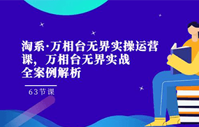 淘系·万相台无界实操运营课，万相台·无界实战全案例解析