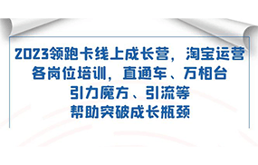 2023领跑·卡 线上成长营 淘宝运营各岗位培训 直通车 万相台 引力魔方 引流