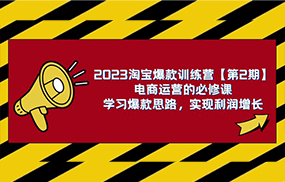 2023淘宝爆款训练营【第2期】电商运营的必修课，学习爆款思路 实现利润增长