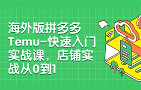 海外版拼多多Temu-快速入门实战课，店铺实战从0到1