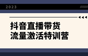 抖音直播带货-流量激活特训营，入行新手小白主播必学