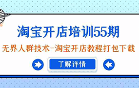 淘宝开店培训55期：无界人群技术-淘宝开店教程打包下载